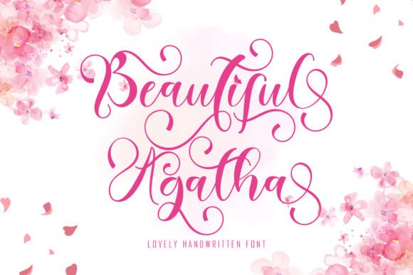 Beautiful Agatha: A Handwritten Script Font for Editorial Elegance
