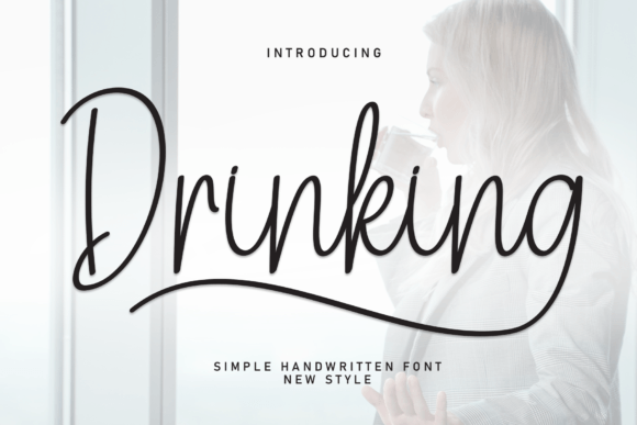 Drinking Font: A Sweet Handwritten Typeface for Digital Warmth