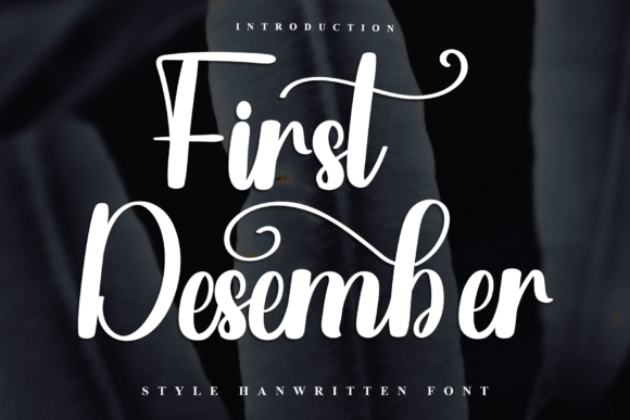 First Desember: A Festive Script Font That Feels Like Home