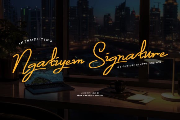 Ngatiyem Signature: A Handwritten Font for Authentic Digital Branding