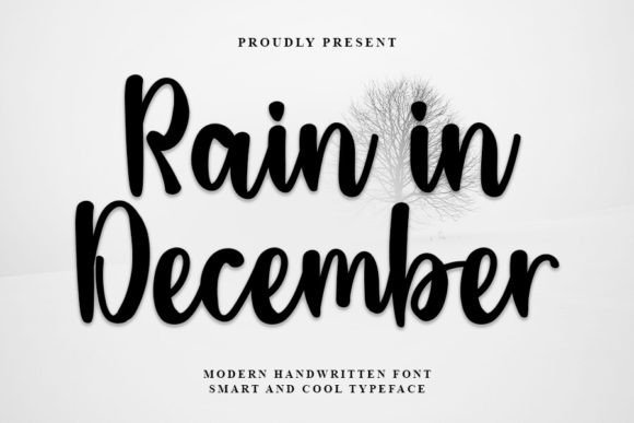 Rain in December: A Festive Script Font That Delivers Charm, Not Clutter