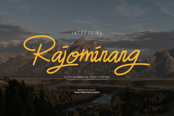 Rajominang: A Modern Monoline Script Font for Handmade Creators
